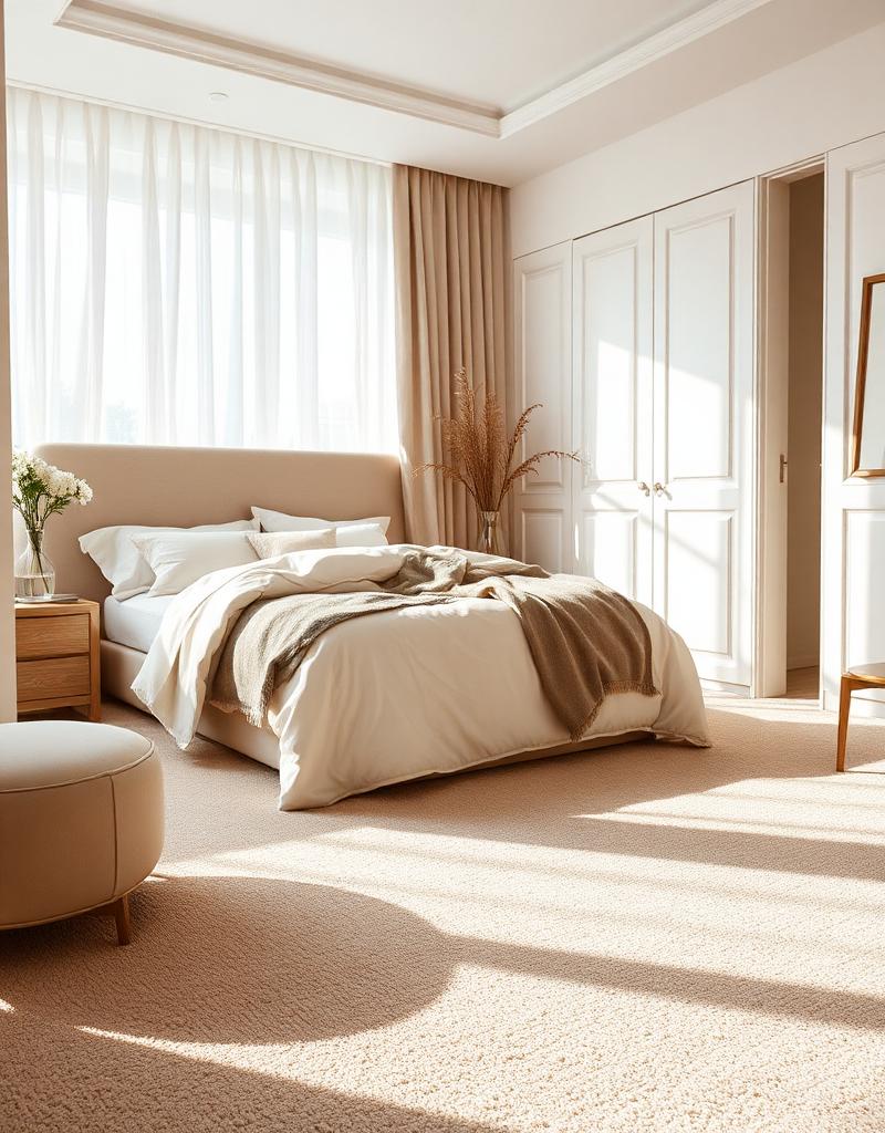 Bedroom — Plush Wool-Blend Carpet
